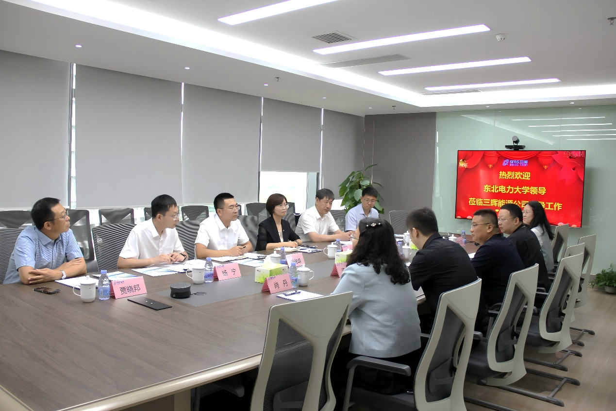 東(dōng)北(běi)電(diàn)力大(dà)學能(néng)源與動力工(gōng)程學院領導一(yī)行(xíng)莅臨三晖能(néng)源指導工(gōng)作(zuò)